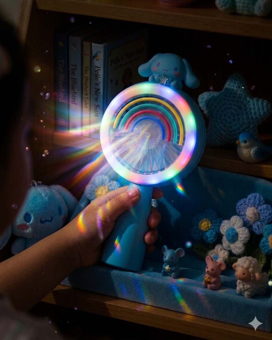Cute Rainbow Handheld Fan