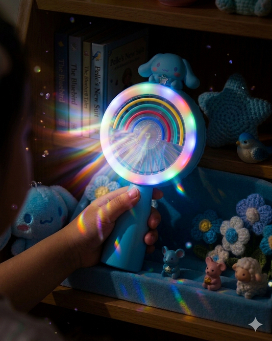 Cute Rainbow Handheld Fan