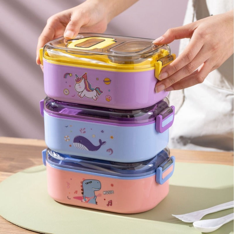 Printed S.S Leakproof Lunch Box ( 950ML ) ( 480-11 )