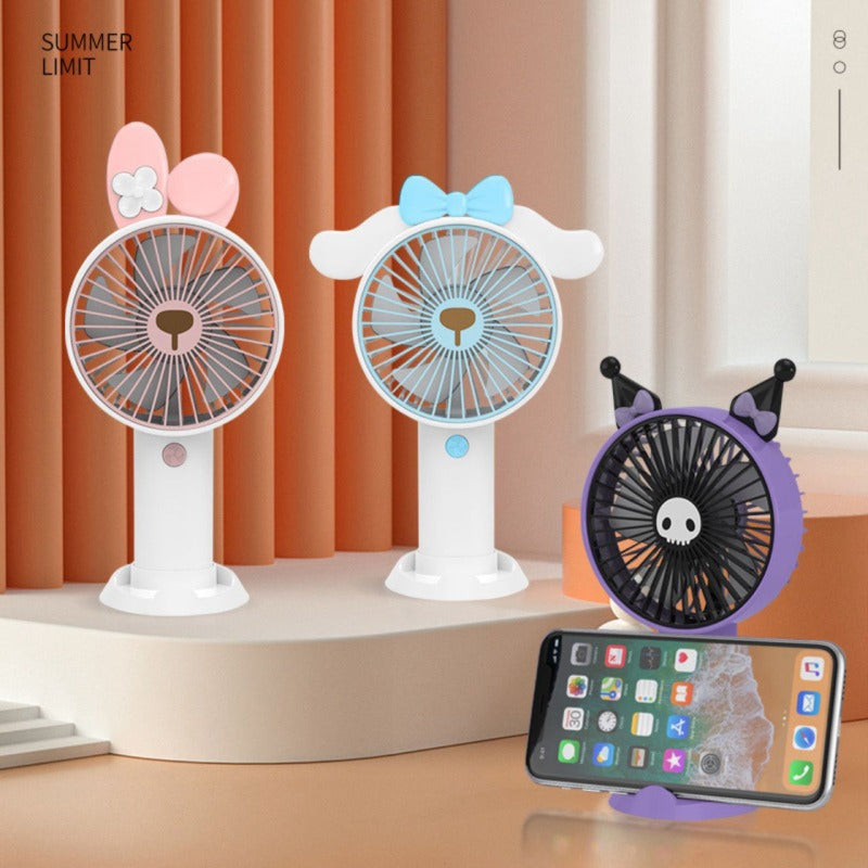 Kawaii Usb Hand Fan With Mobile Stand ( 395-22-23-24 )