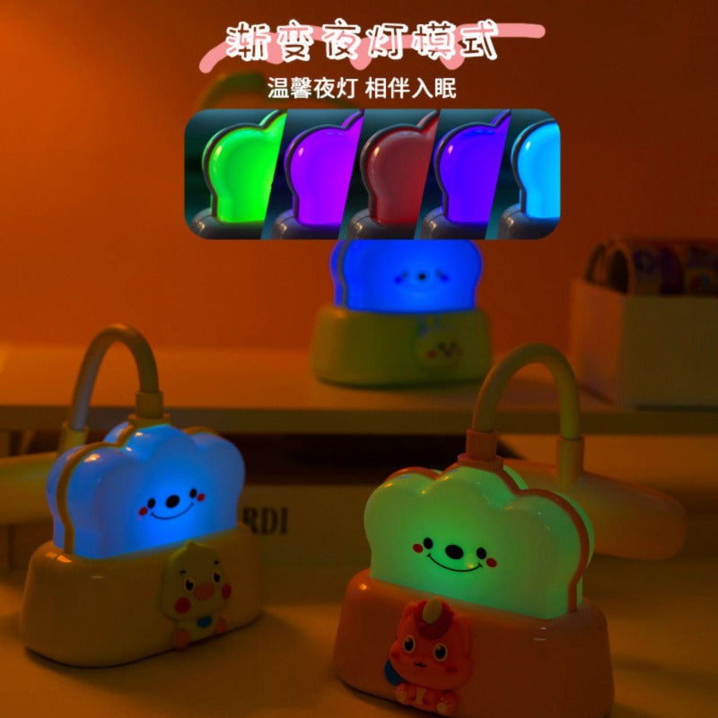 Cute Cartoon Kids Table Lamp with USB Cable | 360° Rotation | Rechargeable