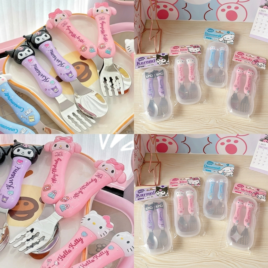 Sanrio Spoon and Fork Set with Case