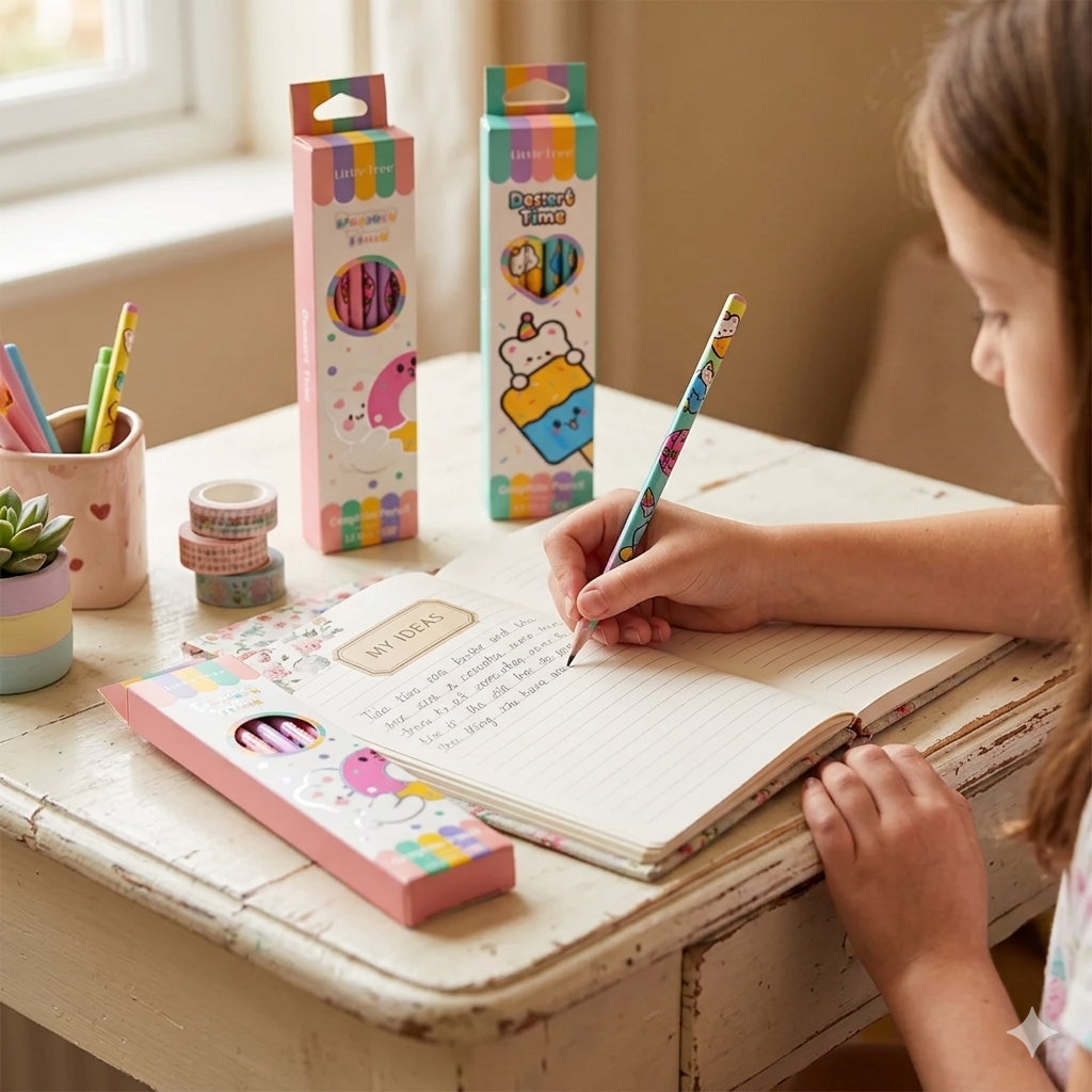Dino & Dessert Pencil Set Pack of 12