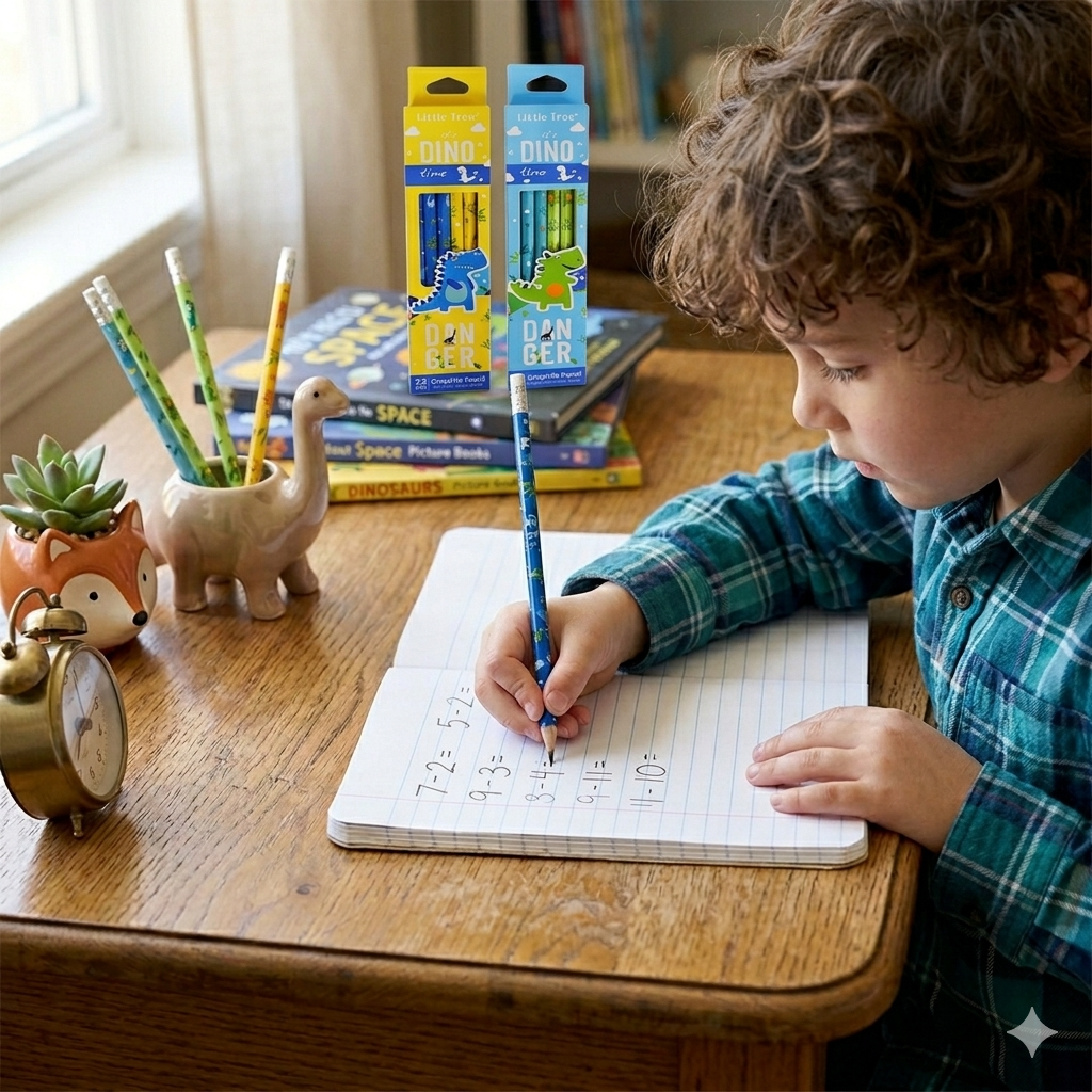 Dino & Dessert Pencil Set Pack of 12