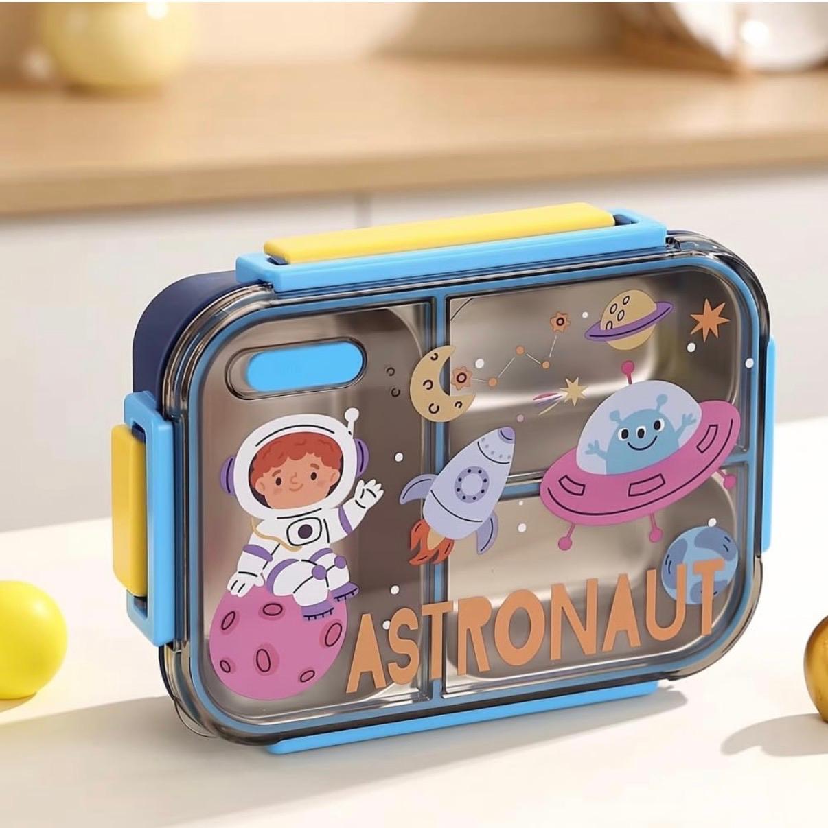 Kids Bento Lunch Box with 3 Compartments, Stainless Steel 700ml