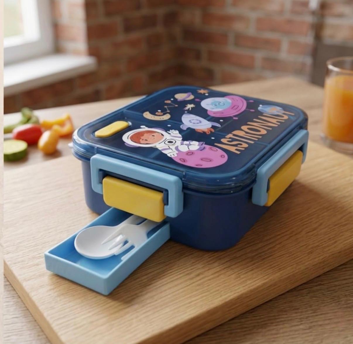 Kids Bento Lunch Box with 3 Compartments, Stainless Steel 700ml