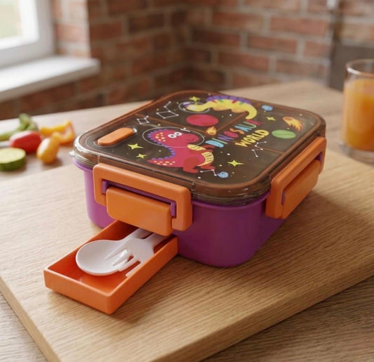 Kids Bento Lunch Box with 3 Compartments, Stainless Steel 700ml