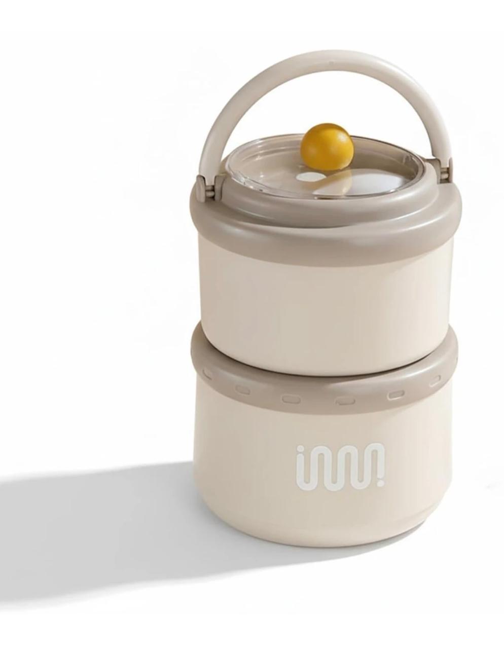 Portable 2 Layer Stainless Steel Lunch Box