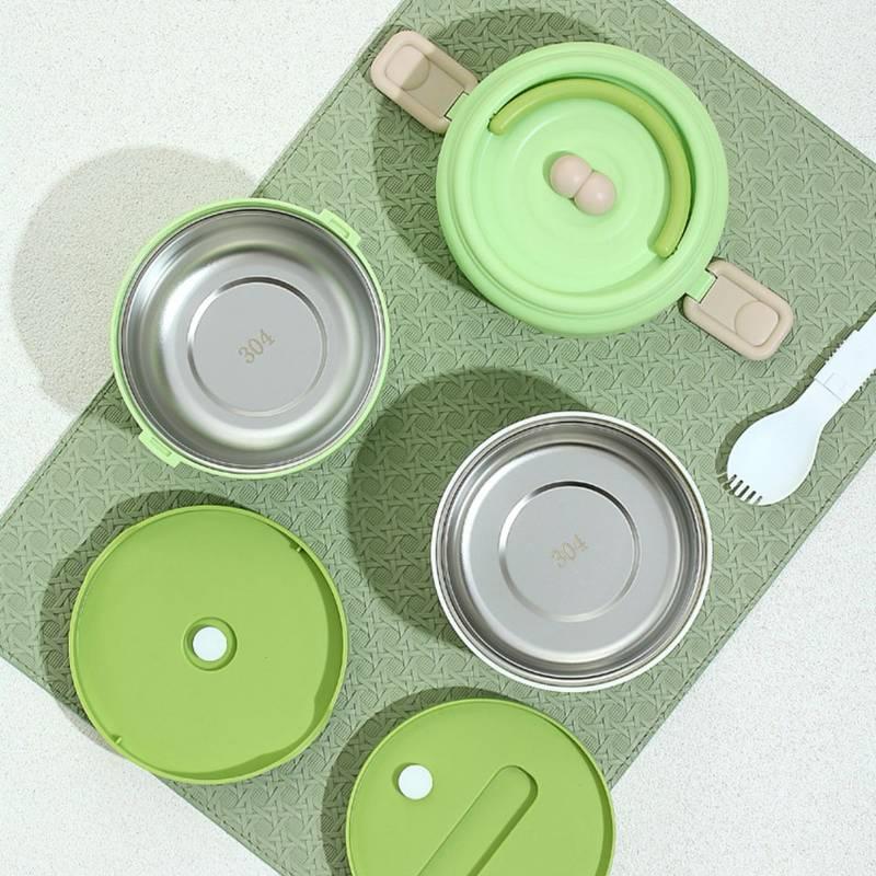 2 Layer Stainless Steel Leakproof Lunch Box With Handle