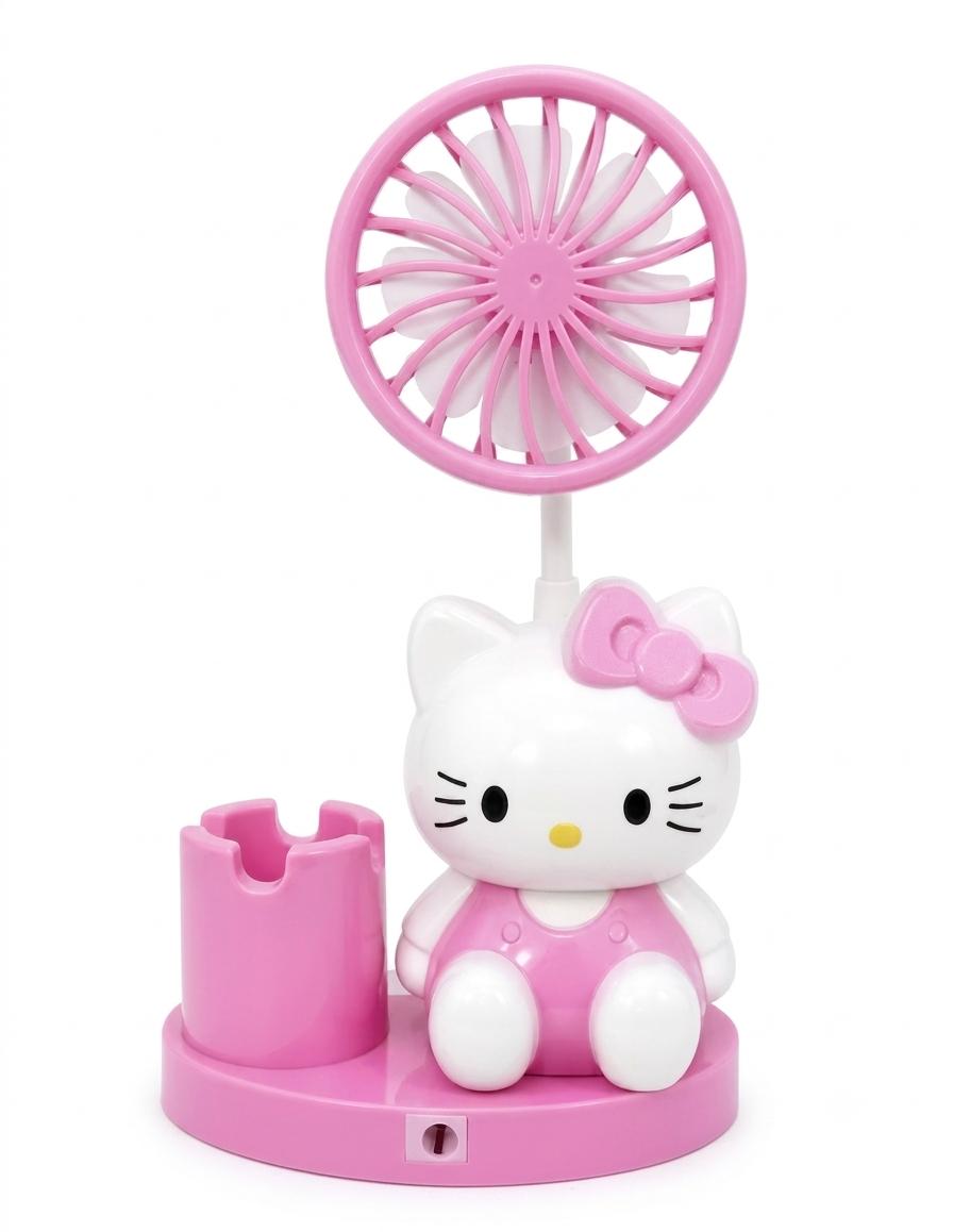 Character Theme Table Fan With Pen Holder