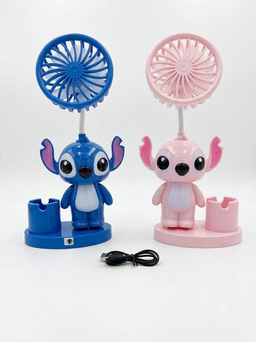 Character Theme Table Fan With Pen Holder