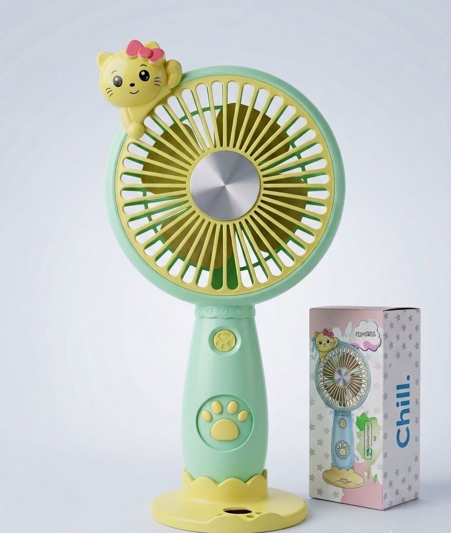 Kitty Theme USB Hand Fan