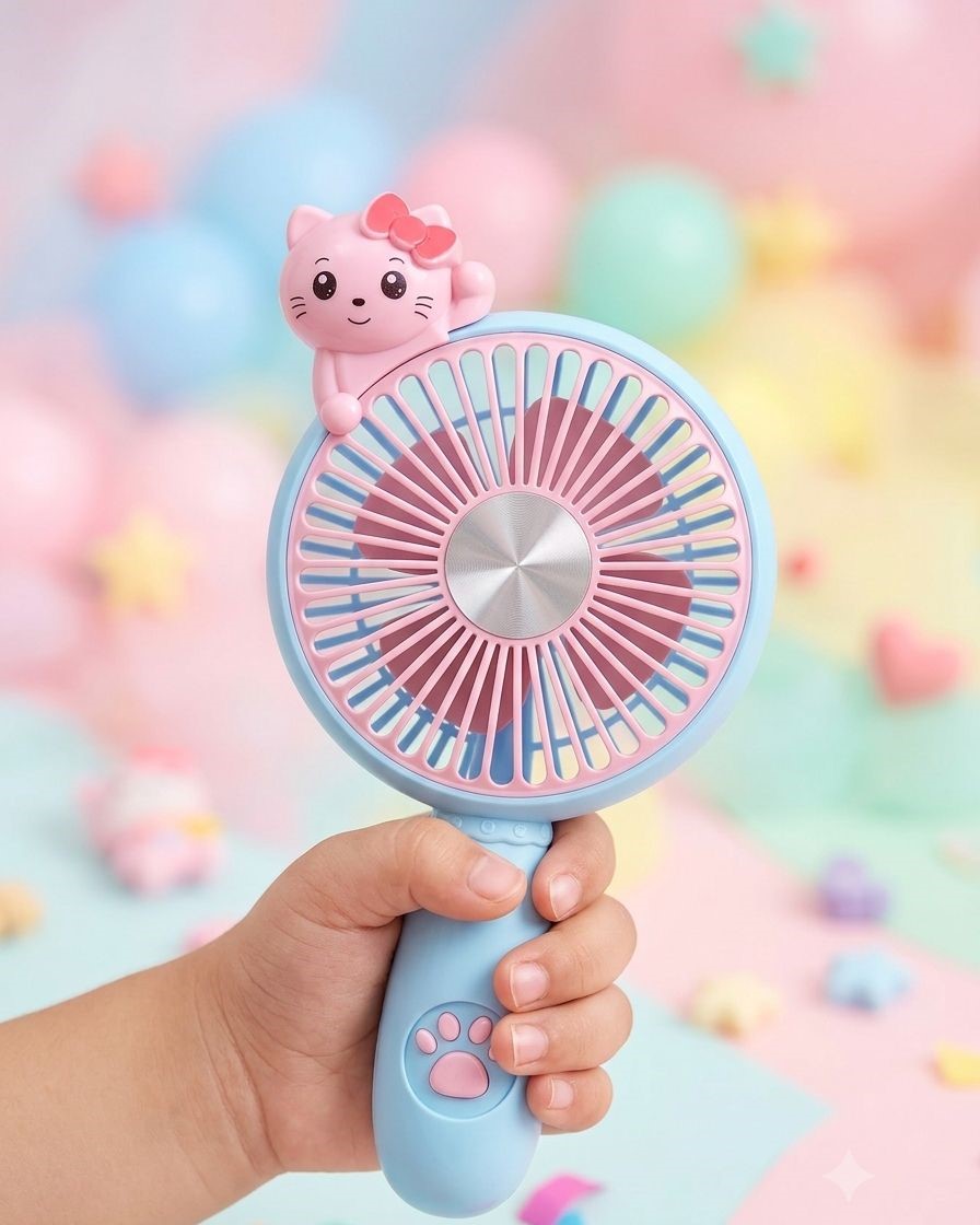 Kitty Theme USB Hand Fan